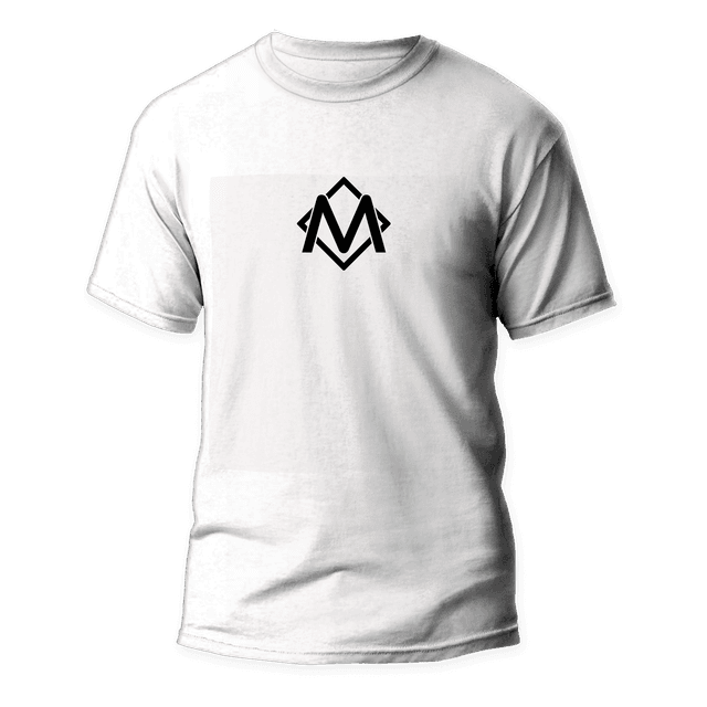 Black Logo White Tee
